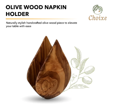 Olive Wood Napkin Holder