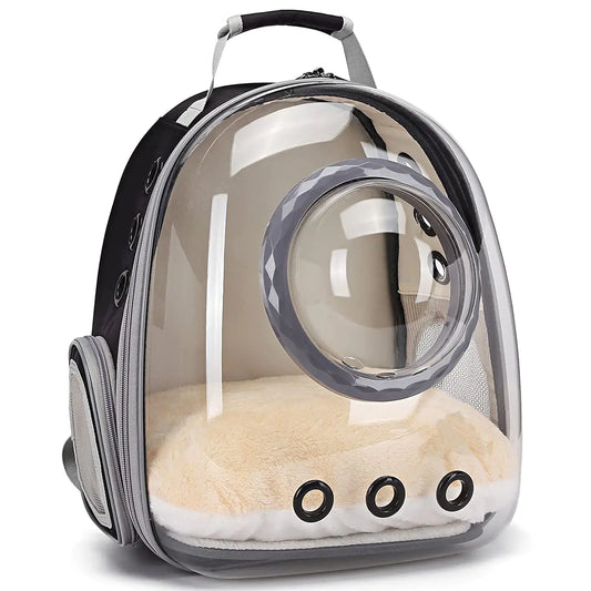 Space Capsule Bubble Pet Carrier Backpack – Transparent, Waterproof, Airline Approved for Cats, Small Dogs & Bunnies
